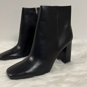 Marc Fisher Ankle Boots 9M Women’s Fellie leather Elegant Black